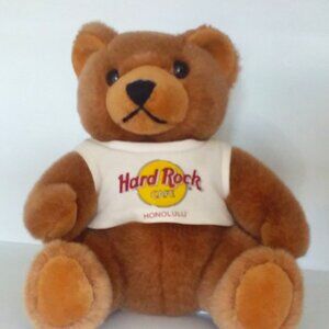Hard Rock Cafe Honolulu Teddy Brown Bear With T - Shirt Plush Stuffed Animal Toy